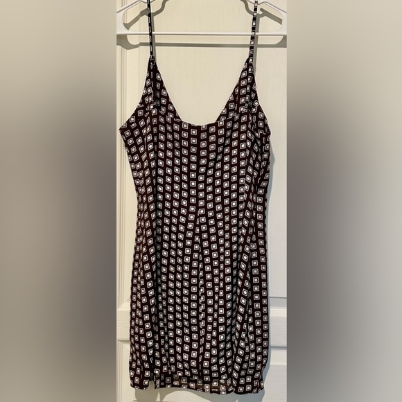 Reformation Marlowe Front Slit Mini Slip Dress Palladio Geometric Print ZB1 - Picture 3 of 8